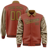 Custom Coral Red Khaki Jacket