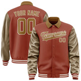 Custom Coral Red Khaki Jacket