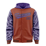 Custom Coral Red Light Purple Jacket