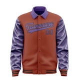 Custom Coral Red Light Purple Jacket