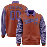 Custom Coral Red Light Purple Jacket