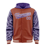 Custom Coral Red Light Purple Jacket