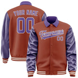 Custom Coral Red Light Purple Jacket