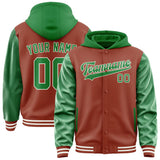Custom Coral Red Emerald Green Jacket