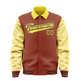 Custom Coral Red Light Yellow Jacket