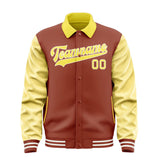 Custom Coral Red Light Yellow Jacket