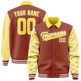 Custom Coral Red Light Yellow Jacket