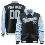 Custom Black Light Blue Jacket