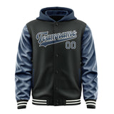 Custom Black Blue Jacket