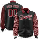 Custom Black Crimson Red Jacket
