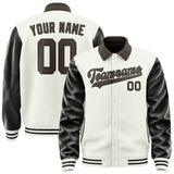 Custom White Brown Jacket