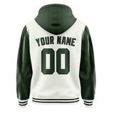 Custom White Dark Green Jacket