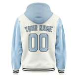 Custom White Light Blue Jacket