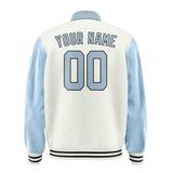 Custom White Light Blue Jacket
