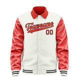 Custom White Orange Red Jacket