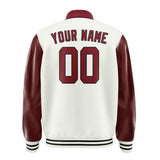 Custom White Crimson Red Jacket