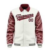 Custom White Crimson Red Jacket
