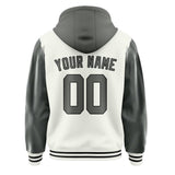 Custom White Dark Grey Jacket