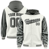 Custom White Dark Grey Jacket