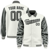 Custom White Dark Grey Jacket