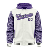 Custom White Light Purple Jacket