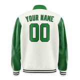 Custom White Emerald Green Jacket