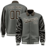 Custom Dark Grey Brown Jacket