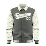Custom Dark Grey Cream Jacket