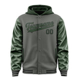 Custom Dark Grey Dark Green Jacket