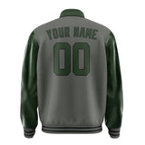 Custom Dark Grey Dark Green Jacket
