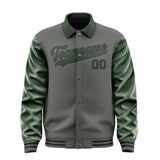 Custom Dark Grey Dark Green Jacket