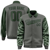 Custom Dark Grey Dark Green Jacket