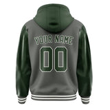 Custom Dark Grey Dark Green Jacket