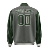 Custom Dark Grey Dark Green Jacket