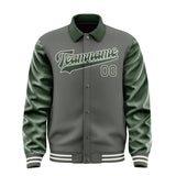 Custom Dark Grey Dark Green Jacket