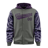 Custom Dark Grey Purple Jacket