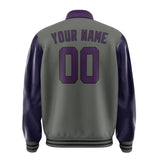 Custom Dark Grey Purple Jacket