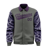 Custom Dark Grey Purple Jacket