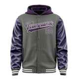 Custom Dark Grey Purple Jacket