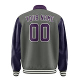 Custom Dark Grey Purple Jacket