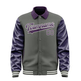 Custom Dark Grey Purple Jacket