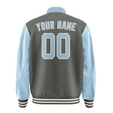 Custom Dark Grey Light Blue Jacket