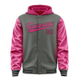 Custom Dark Grey Pink Jacket