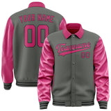 Custom Dark Grey Pink Jacket