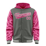 Custom Dark Grey Pink Jacket