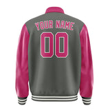 Custom Dark Grey Pink Jacket