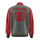 Custom Dark Grey Red Jacket