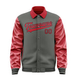 Custom Dark Grey Red Jacket