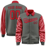 Custom Dark Grey Red Jacket