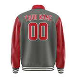 Custom Dark Grey Red Jacket